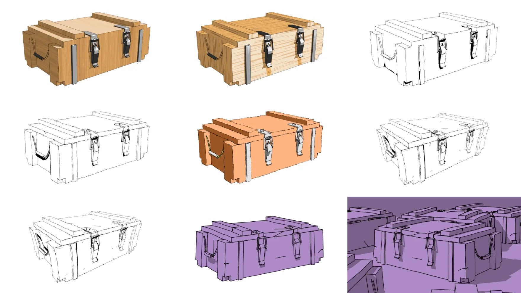 NPR shading and lineart look test.